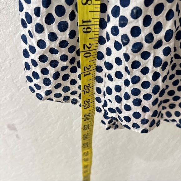 Sea New York 100% Cotton Button Tie Front Puff Sleeve Blouse Size 6 - Picture 3 of 10